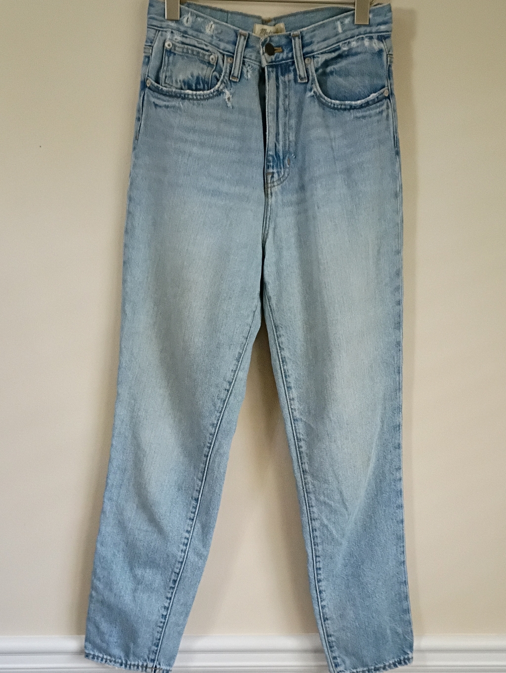 Madewell Light Wash High-Rise Mom Jeans
